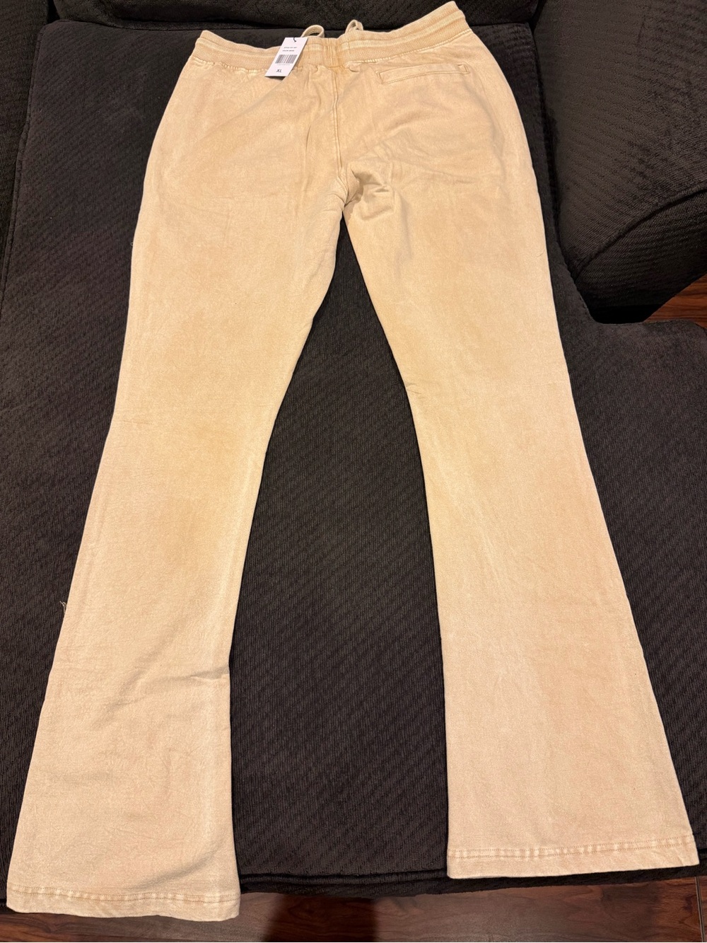 RingSpun Beige XL Flared Pants